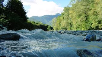 Mountains landscapes waterfalls