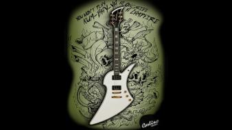 Music guitars black background wallpaper