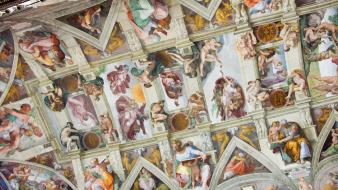 Paintings michelangelo chapel sistine wallpaper