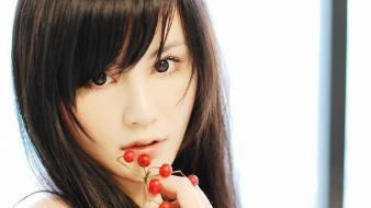 Women models asians korean bangs wallpaper