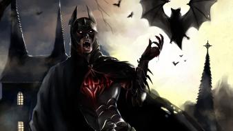 Batman fantasy art vampires fangs bats wallpaper