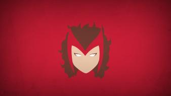 Minimalistic marvel comics scarlet witch red background blo0p wallpaper