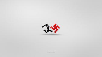 Minimalistic ninjas humor funny swastika wallpaper