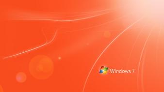 Orange Windows 7 wallpaper