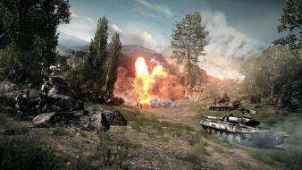 Soldiers video games war battlefield explosions weapons tanks wallpaper