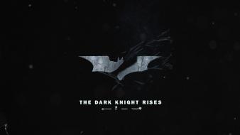 The dark knight rises black background logo wallpaper
