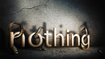 Typography photomanipulation nothing wallpaper