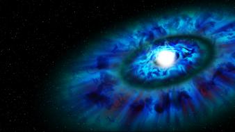 Electric explosion outer space science fiction wallpaper