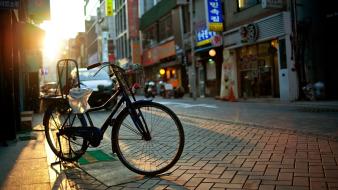 Korea motorbikes streets urban wallpaper