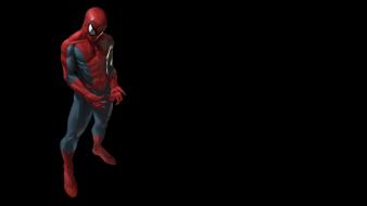 Marvel comics spiderman black background superheroes wallpaper