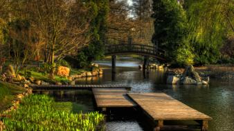 Hdr photography japanese gardens poland wrocław landscapes wallpaper