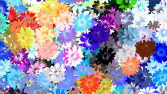Artwork flowers multicolor wallpaper