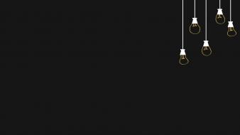 Black light bulbs minimalistic wallpaper