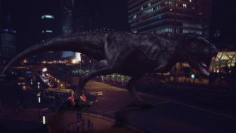 Tyrannosaurus rex urban wallpaper