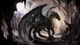 Artwork caves digital art dragons fantasy