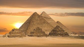 Egypt great pyramid of giza clouds deserts landscapes wallpaper