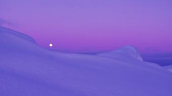 Ice monochrome snow landscapes violet wallpaper