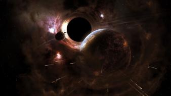 Abstract black hole outer space wallpaper