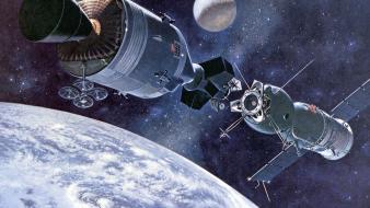 Apollo mir outer space planets satellite wallpaper