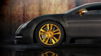 Bugatti veyron grand sport carbon fiber gold rims wallpaper