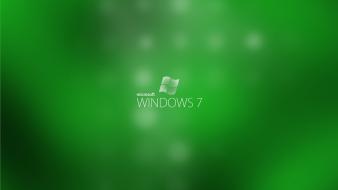 Microsoft windows 7 dots green wallpaper