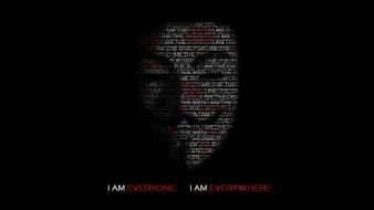 Anonymous v for vendetta minimalistic text typographic portrait