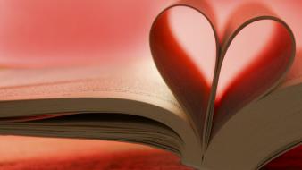 Books hearts pages wallpaper