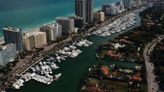 Florida miami cityscapes vehicles yachts wallpaper