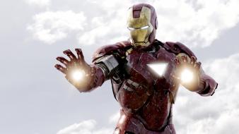Iron man marvel the avengers movie skyscapes wallpaper