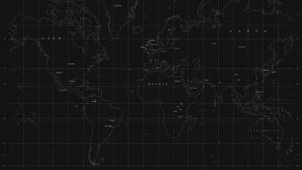 Maps minimalistic monochrome world map wallpaper