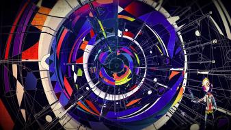 Matei apostolescu abstract futuristic multicolor techno wallpaper
