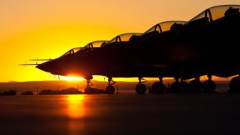 Us marines corps fighter jets military silhouettes sunlight wallpaper