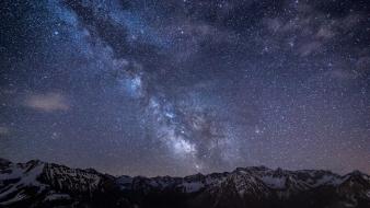 Alps milky way mountains nature night sky wallpaper