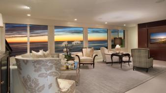 Architecture armchairs design interior living room wallpaper