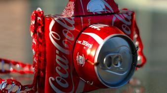 Cocacola artwork cameras soda cans wallpaper