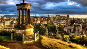 Edinburgh scotland cityscapes city skyline landscapes wallpaper