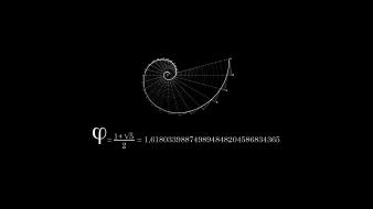 Fibonacci black background mathematics physics wallpaper
