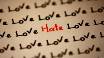Hate love quotes text wallpaper