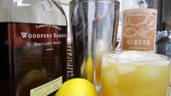 Woodford reserve alcohol lemons liquor whiskey wallpaper