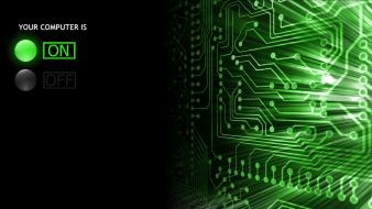 Abstract circuit boards computers green