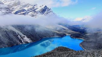 Alberta canada lakes land landscapes wallpaper