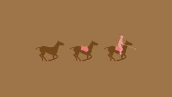 Backgrounds evolution horses minimalistic polo wallpaper
