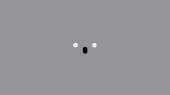 Backgrounds minimalistic scared smiley surprise wallpaper