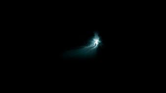Black background monsters shadows tunnels wallpaper