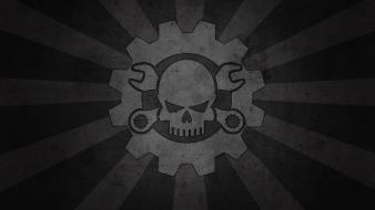 Black dark death gray mechanical wallpaper