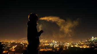 Cigarettes cityscapes hoodies men night wallpaper