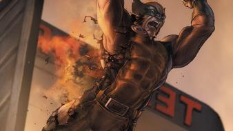 Marvel comics second coming wolverine xmen burning wallpaper