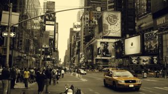 New york city cityscapes streets taxi urban wallpaper