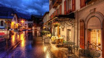 Switzerland houses lights night oldtown wallpaper