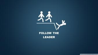 Artwork blue funny leader quotes wallpaper